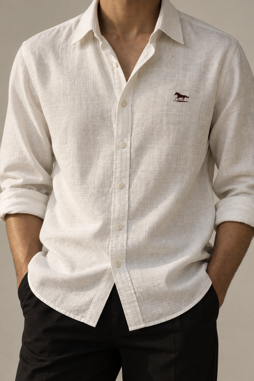 Ivory White || Heavy Cotton Shirt